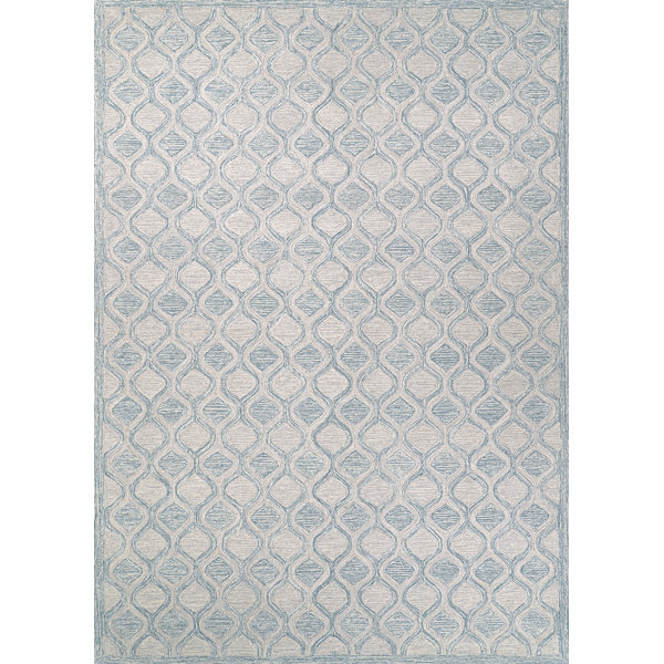 Red Barrel Studio® Handmade Hand Tufted Wool Cornflower Blue Rug Wayfair